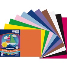 Valor Tru-Ray Pacon Çeşitli Renklerde Akıllı Istif Yapı Kağıdı, 30,5 x 18 Cm, 120'LI Paket