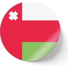 İberk 30 Adet - 5.5 cm Sticker Etiket - Vektörel Ülke Bayraklı Oman Umman Bayrağı