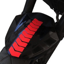 Valor Ok Tasarımlı Reflektif Kırmızı Çamurluk Kask Sticker