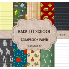 Valor Scrapbooking Paper Pad - Back To School Patterns: Decorative Craft Paper, Junk Journaling, Cards, D