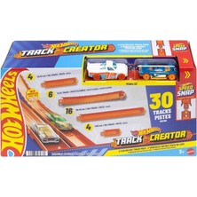 Valor Hot Wheels Oyuncak Araba Parça Seti, Track Creator Deluxe Paketi ve 2 1:64 Ölçekli Döküm Araçlar, 2