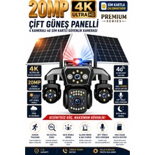 Meytech RX-80GZ 4 Lensli Sim Kartlı Çift Güneş Panelli Kamera Aov Gece Görüş Alarm 20MP Premium Series Hieasy