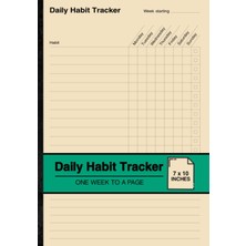 Valor Independently Published Daily Habit Tracker: Habit Tracking Notebook | One Week To A Page | Medium