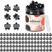 Valor Adrione 100'LÜ Paket Dayanıklı Çiçek Mini Saç Klipleri Küçük Kutu - Kadınlar Için Mini Küçük Saç Kl