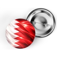 İberk 5 Adet - Iğneli Çanta Rozeti - Bahreyn – Bahrain Bayrağı - Abstract Ülke Bayraklı