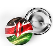 İberk 5 Adet - Iğneli Çanta Rozeti - Kenya – Kenya Bayrağı - Abstract Ülke Bayraklı