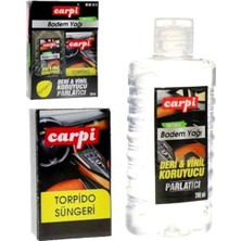 Valor Carpi Deri Vinil Koruyucu Naturel Badem Yağı Parlatıcı Torpido Süngeri