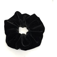 Valor Orta Boy Scrunchie Kadife Saç Lastiği, Tek Ebat, 269SIYAHHB54, Siyah