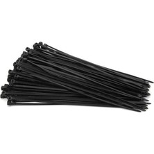 Valor Siyah Plastik Kablo Bağı, 4.8X380MM, Naylon Cırt Kelepçe, 100 Adet