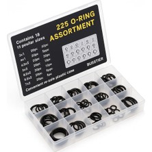 Valor Busstier 225 Parça Kauçuk O-Ring Conta Seti Su Geçirmez Sızdırmazlık Halkası Assortment Tamir Bakım