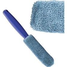 Valor Jant ve Egzoz Temizlik Süngeri Mopu Mikrofiber Metalsiz Içi Sünger Yumuşak Mavi 1 Adet