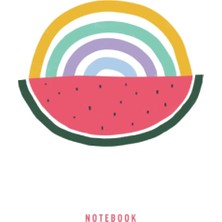 Valor Independently Published Notebook: Watermelon Rainbow - White Front (Pink Back Cover) | Lined Notebo
