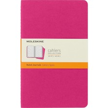 Valor Moleskine Çizgili Cahier Not Defteri 3'lü Set L Boy Kinetik Pembe