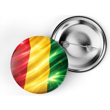 İberk 5 Adet - Iğneli Çanta Rozeti - Gine – Guinea Bayrağı - Abstract Ülke Bayraklı