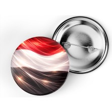 İberk 5 Adet - Iğneli Çanta Rozeti - Yemen – Yemen Bayrağı - Abstract Ülke Bayraklı