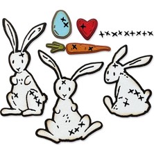 Valor Sizzix Thinlits Damga Kalıbı Seti Bunny Stitch Tim Holtz, 15 Parçalı Set