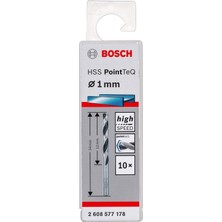 Valor Bosch Professional 10 Adet Hss Spiral Matkap Ucu Pointteq (Metal Için, 1 x 12 x 34 Mm, Matkap Akses