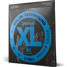 Valor D'addario ETB92 Saitensatz Tapewound Bass Medium 50-105 Long Scale