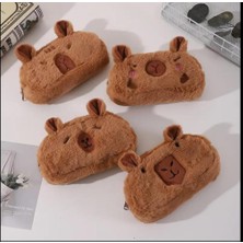 Valor Capybara Kalem Kutusu Kapibara Kalemlik Büyük Kapasiteli Pofuduk Makyaj Çantası Geniş Büyük Boy, Ko