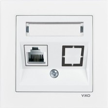 Valor Viko Karre 55 Beyaz Etiketli Tekli Nümeris Cat3 C1 Mekanizma