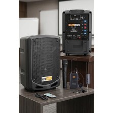 Valor Hepa Merz HS-300EX Taşınabilir Şarjlı Ses Sistemi Çift Mikrofonlu Bluetooth USB 6.5 Inç 300W