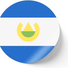 İberk 30 Adet - 5.5 cm Sticker Etiket - Vektörel Ülke Bayraklı El Salvador Bayrağı