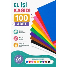 Valor 100 Adet A4 Elişi Kağıdı Karışık Renk
