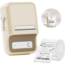 Valor Niimbot B21 Etiket Yazıcısı, 1 Rulo Başlangıç Bandı, Bluetooth Kendinden Yapışkanlı Etiketleme Ciha