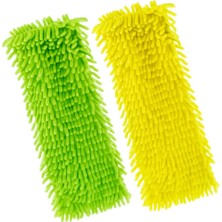 Valor Vivaluxe Mikrofiber Mop Yedeği, 2 Adet (50 Cm) Asorti Renk, Süper Emici, Süper Yumuşak, Güçlü Temiz