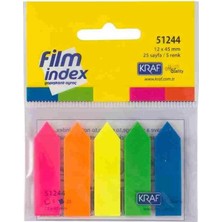 Valor Kraf Index Film (Pp) 12X44MM Ok Şeki̇lli̇ 5 Renk x 25YP 51244