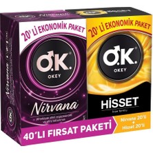 Valor Okey Nirvana 20'li + Hisset 20'li Prezervatif