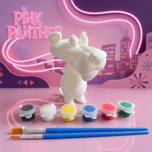 Vitrin XL Pembe Panter Karakteri 3D Figür Boyama Seti