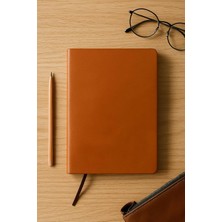 Valor Fark Tanıtım Çizgisiz Not Defteri, Taba Termo Deri Kapaklı Defter, 128 Yaprak A5 Defter, Ofis ve Kı
