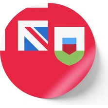 İberk 24 Adet - 7 cm Sticker Etiket - Vektörel Ülke Bayraklı Bermuda Bayrağı