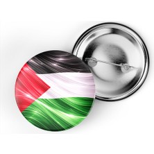 İberk 5 Adet - Iğneli Çanta Rozeti - Filistin – Palestine Bayrağı - Abstract Ülke Bayraklı