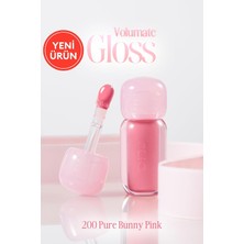 Valor Clio, Pigmentli, Parlak Bitişli Dolgunlaştırıcı Lip Gloss Volumate Gloss 200 Bunny Pure Pink