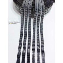Altay Aksesuar Siyah Full Gümüş Taşlı Lastik Şerit