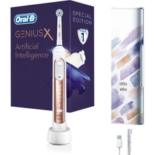 Valor Oral-B Genius x Yapay Zeka Destekli Şarj Edilebilir Diş Fırçası Özel Seri Rosegold + Seyahat Kabı
