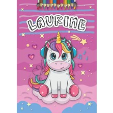 Valor Laurine: Livre De Coloriage Personnalisé Pour Laurine | Licorne | Cadeau D'anniversaire Pour Fille