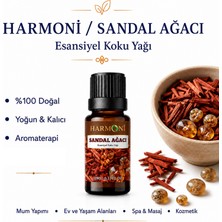 Harmoni Sandal Ağacı Saf Esansiyel Uçucu Yağ Buhurdanlık Yağı Difüzör Esansı Aromaterapi Ortam Koku 10ML