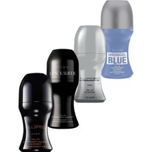Valor Avon Full Speed, Full Speed Quantum, Individual Blue ve Black Suede Erkek Rollon Paketi