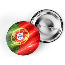 İberk 5 Adet - Iğneli Çanta Rozeti - Portekiz – Portugal Bayrağı - Abstract Ülke Bayraklı