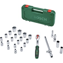 Valor Bosch 1/2 Inç Cırcır, 25 Parçalı Set (Güçlü Mandal; 768 Nm'ye Kadar Yüksek Tork; Kilitleme Düğmesi;