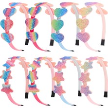 Valor Xima Glitter Heart Girls Saç Bantları Gökkuşağı Yıldız Hariband Çocuklar Kızlar Için Saç Aksesuarla