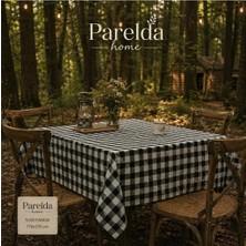 Parelda Home Siyah Ekose Masa Örtüsü 170*170 cm