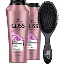 Valor Gliss Serum Deep Repair Şampuan 500 ml x 2 Adet + Saç Fırçası Set