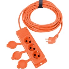 Valor BADEM10 Monofaze Cca Uzatma Kablosu 3x2.5 mm Çoğaltıcı Seyyar Topraklı Kapaklı 3'lü Grup Priz Fiş 2