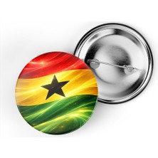 İberk 5 Adet - Iğneli Çanta Rozeti - Gana – Ghana Bayrağı - Abstract Ülke Bayraklı