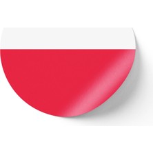 İberk 24 Adet - 7 cm Sticker Etiket - Vektörel Ülke Bayraklı Poland Polonya Bayrağı