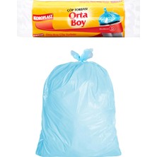Valor Koroplast Orta Boy Çöp Torbası 15'li 55X60 Cm, Sızdırmaz & Dayanıklı, Çift Katlı, Geri Dönüştürüleb